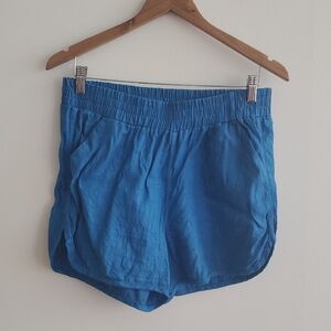Blue Linen BEATON Women's Shorts